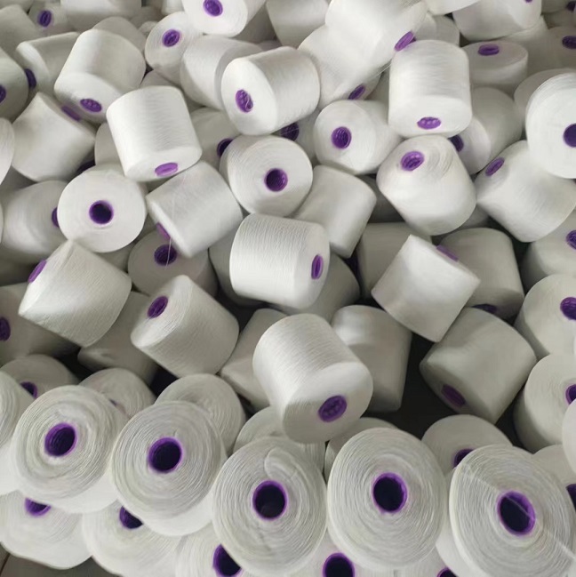 Polyester Spun Yarn Manufacturer Raw White to Dyeing